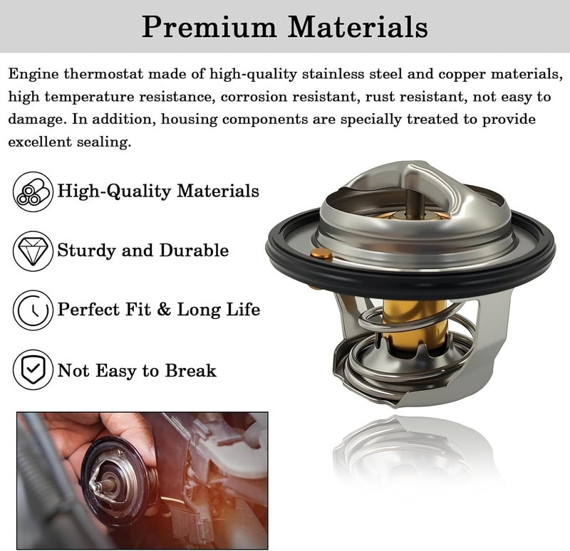 FOXSTAR 21200AA170 Engine Thermostat, Coolant Thermostat, Fit for Subaru Saab 9-2X, Forester, Legacy, Outback, Tribeca, Impreza, B9 Tribeca, Baja, SVX, Replace 21210AA080, THF-003 - Image 3